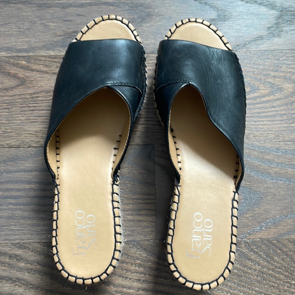 Franco Sarto Black Platform Sandals (9)